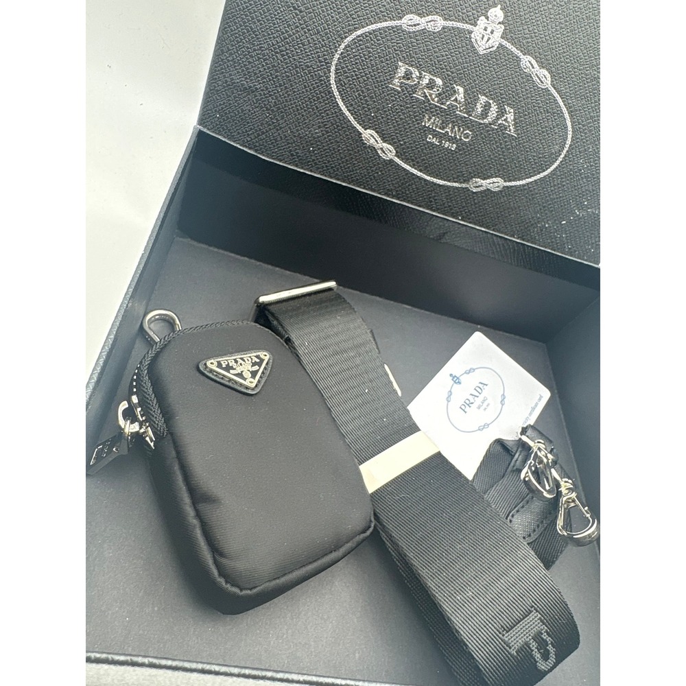 Prada Black Nylon Detachable Pouch Shoulder Crossbody Bag NWT Designer Set